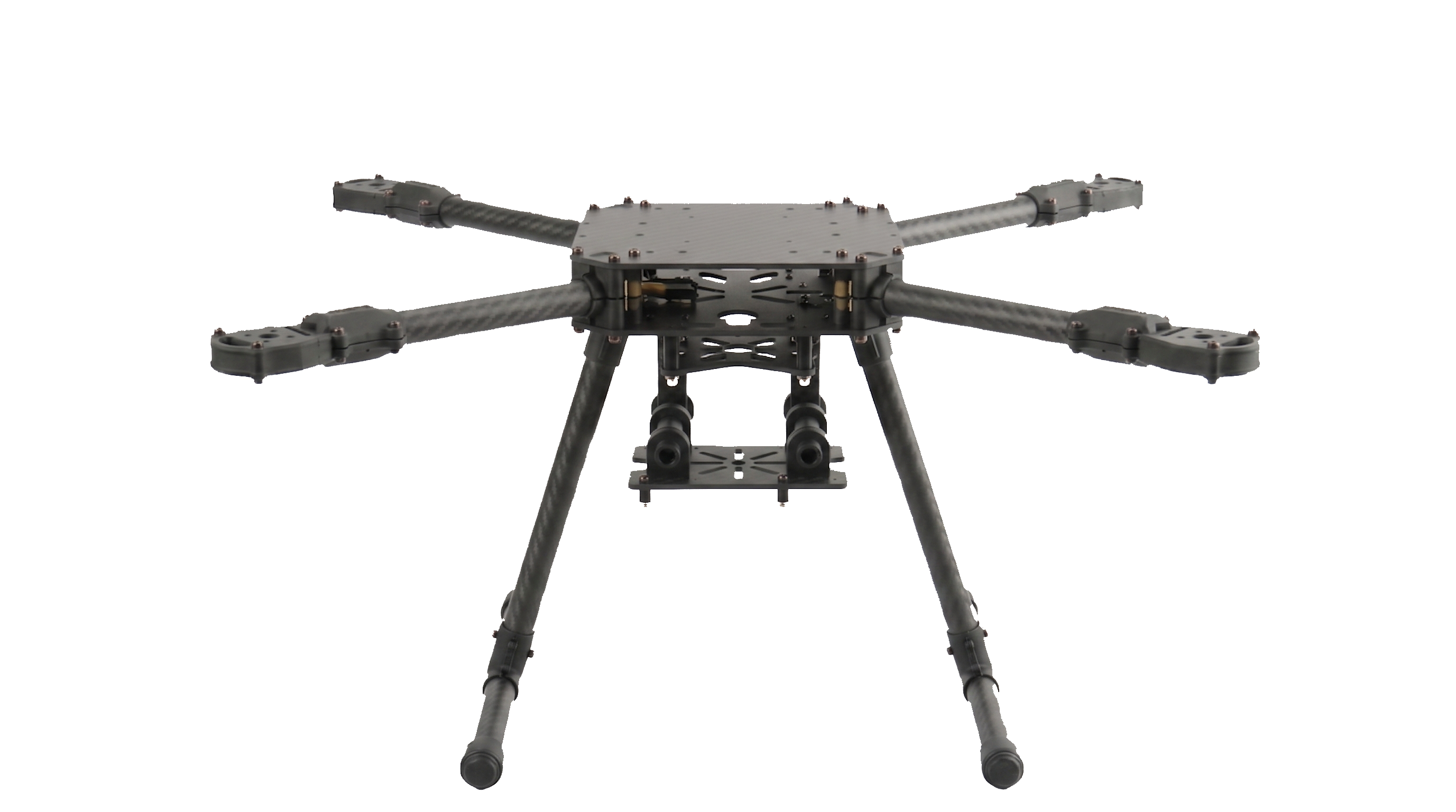 Falcon Q4 carbon fiber quad frame, front view